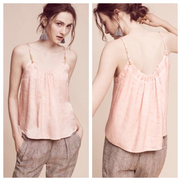 Anthropologie Tops - Anthropologie Pink Tank Top Cami Floreat